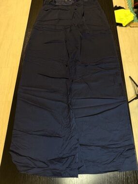 Fashion Nova Men's Navy Wide-Leg Dress Pants